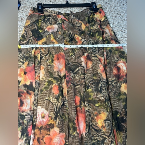 Coldwater Creek multicolored pull on midi skirt size PM - Picture 6 of 9